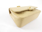 Chanel Vintage 1989 Beige Mini Quilted Border Chain Flap Bag