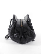 Chanel Black Leather Chic Quilt Bowling Bag