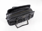 Chanel Black Leather Chic Quilt Bowling Bag