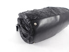 Chanel Black Leather Chic Quilt Bowling Bag