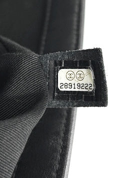 Chanel Black Chevron Quilted Leather Old Medium Le Boy Bag