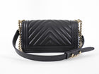 Chanel Black Chevron Quilted Leather Old Medium Le Boy Bag