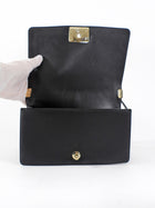 Chanel Black Chevron Quilted Leather Old Medium Le Boy Bag