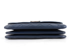 Chanel Navy Blue Quilted Leather Boy Clasp Flap Messenger Bag