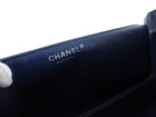 Chanel Navy Blue Quilted Leather Boy Clasp Flap Messenger Bag