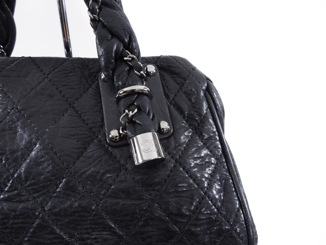 Chanel Black Quilt Lady Braid Bowler Bag – I MISS YOU VINTAGE