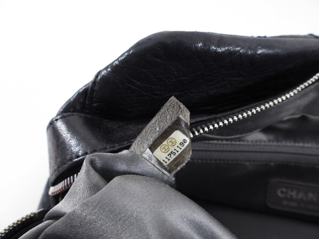 Chanel Black Quilt Lady Braid Bowler Bag