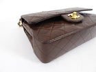 Chanel Vintage 1989 Chocolate Brown Lambskin Small Double Classic Flap Bag GHW