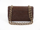 Chanel Vintage 1989 Chocolate Brown Lambskin Small Double Classic Flap Bag GHW