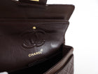 Chanel Vintage 1989 Chocolate Brown Lambskin Small Double Classic Flap Bag GHW