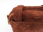 Chanel Vintage 1996-1997 Brown Suede CC Top Handle Bag