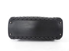 Chanel Black Leather New Bubble Quilt CC Charm Tote Bag