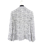 Chanel 06C Black and white Tweed Jacket with Silver Buttons - FR38 / 6