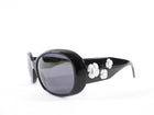 Chanel Oval Acetate Sunglasses with White Camelia Arms