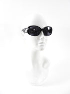 Chanel Oval Acetate Sunglasses with White Camelia Arms