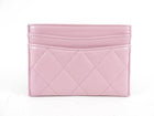 Chanel Light Pink Lambskin Quilted Classic Card Holder