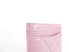 Chanel Light Pink Lambskin Quilted Classic Card Holder