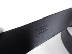 Chanel 20A Black Leather Light Goldtone Crystal CC Belt - 29-31