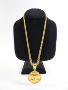 Chanel Vintage 96A Gilt Gold CC Pendant Necklace