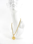 Chanel Vintage 96A Gilt Gold CC Pendant Necklace