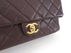 Chanel 23C Plum Quilted Caviar Leather Small CC You Flap Bag