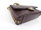Chanel 23C Plum Quilted Caviar Leather Small CC You Flap Bag