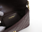 Chanel 23C Plum Quilted Caviar Leather Small CC You Flap Bag