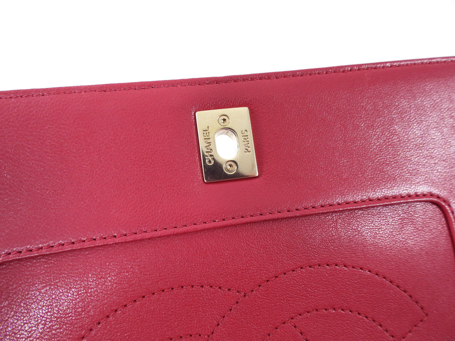 Chanel Cherry Pink Leather Mademoiselle Vintage Medium Flap Bag