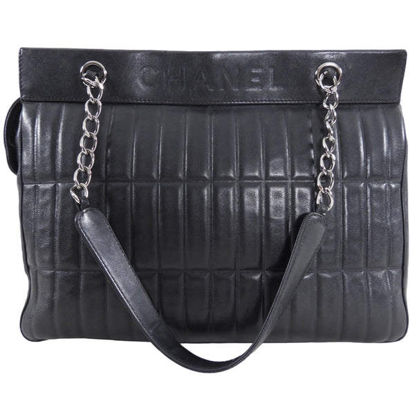 Chanel Vintage Black Leather 2003 LAX Vertical Chain Tote Bag – I MISS YOU  VINTAGE