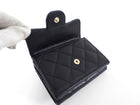 Chanel Black Caviar Leather Trifold Classic Flap Wallet