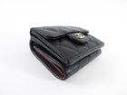Chanel Black Caviar Leather Trifold Classic Flap Wallet