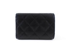 Chanel Black Caviar Leather Trifold Classic Flap Wallet