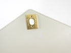 Chanel Ivory Chevron Stitch Compartment Medium Flap Bag