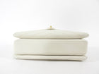 Chanel Ivory Chevron Stitch Compartment Medium Flap Bag