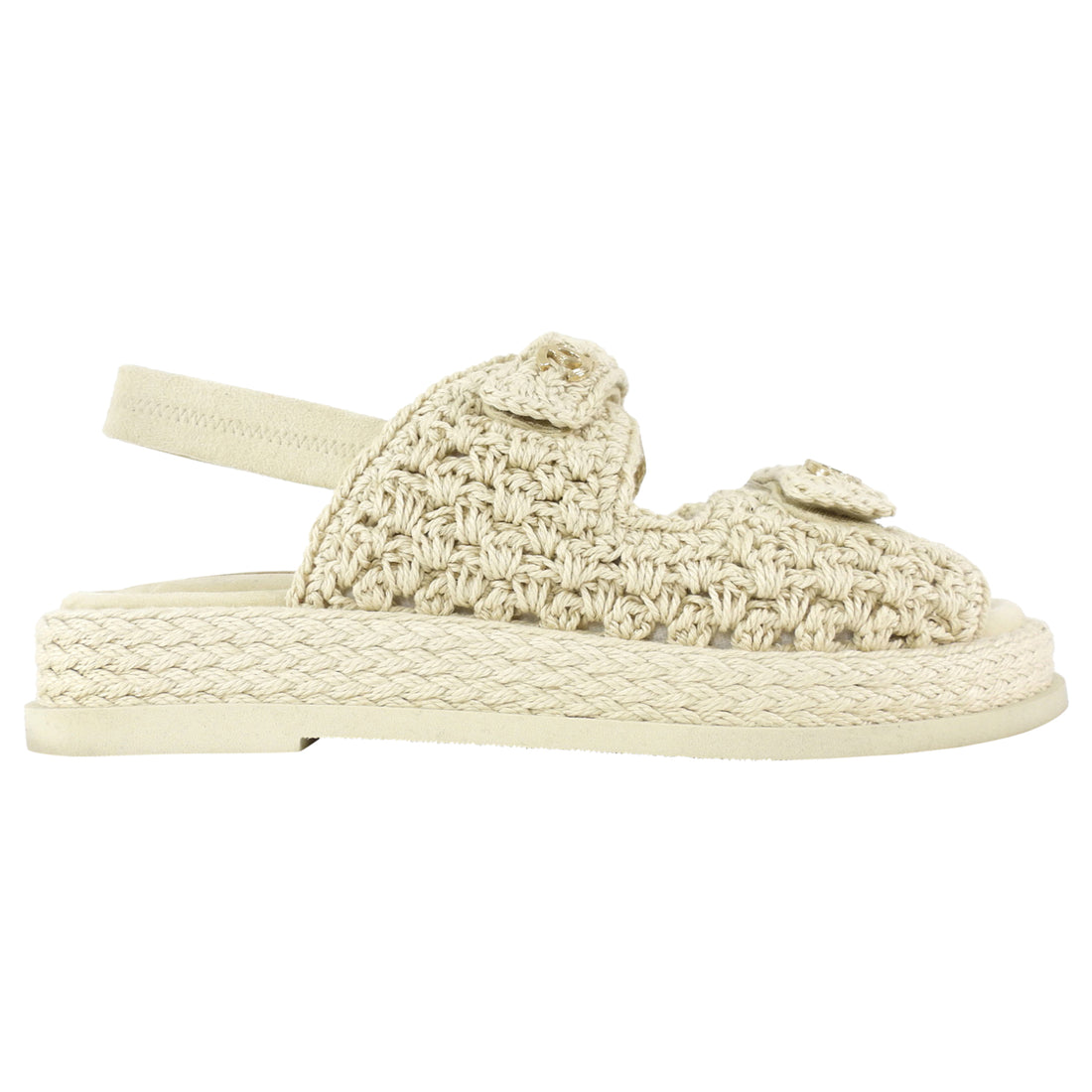 Chanel 2025 Beige Crochet Dad Sandal - 39