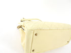 Chanel Large Buttermilk Cream Quilted CC Crown Tote Bag