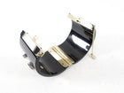 Chanel 14A Black Resin CC Goldtone Cuff Bracelet