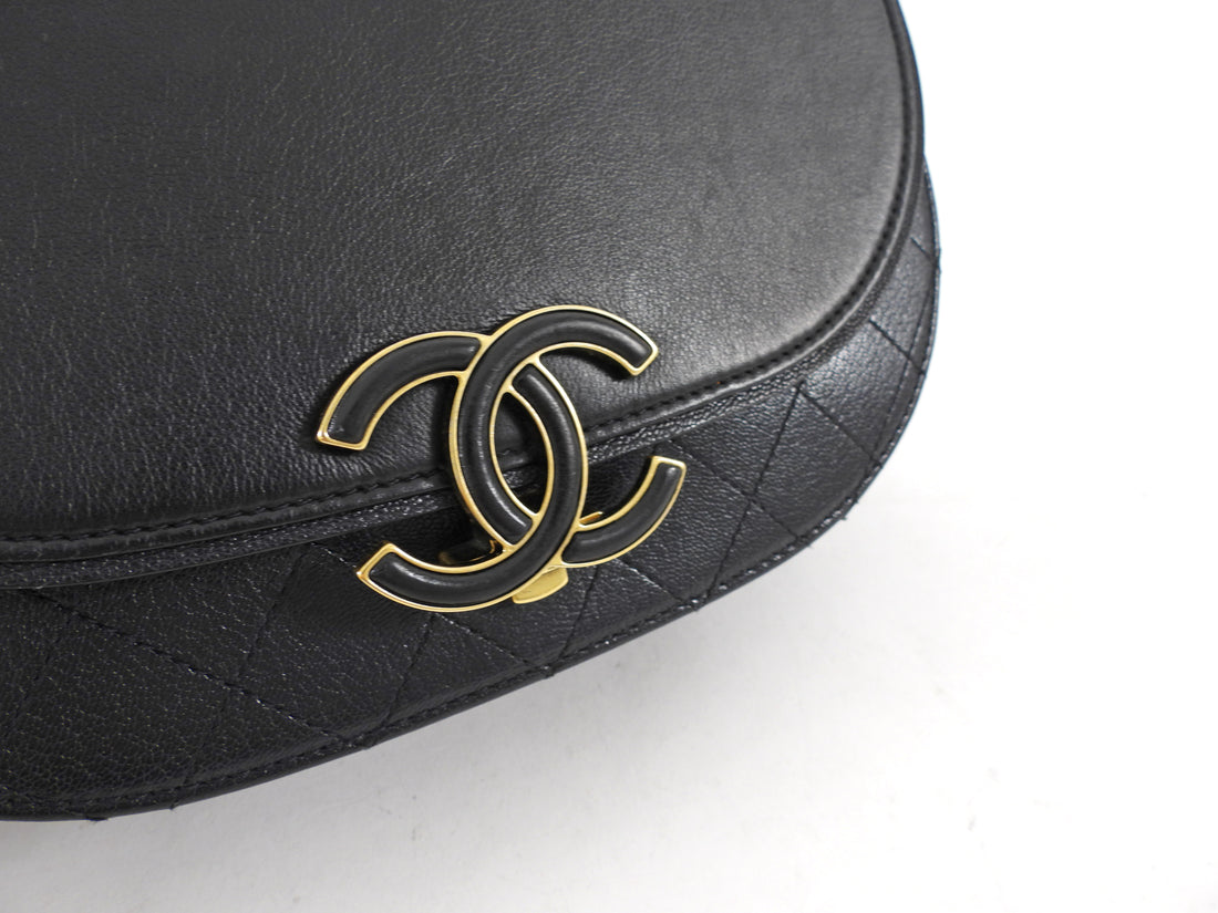 Chanel Black Leather Medium Coco Curve CC Flap Bag