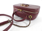 Chanel Paris-Rome Coco Curve Burgundy Leather Vanity Case Bag