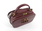 Chanel Paris-Rome Coco Curve Burgundy Leather Vanity Case Bag