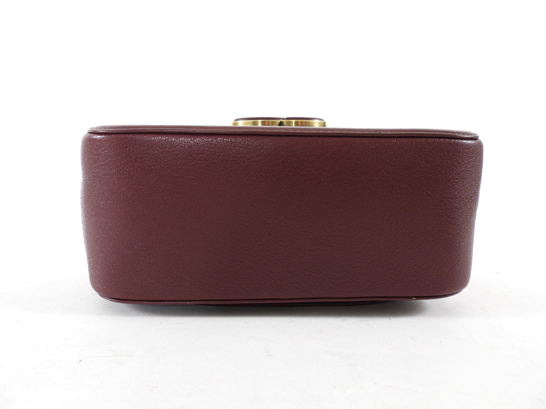 Chanel Paris-Rome Coco Curve Burgundy Leather Vanity Case Bag