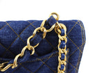 Chanel 23S Denim Quilted Chain Square Flap Bag