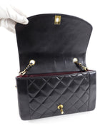 Chanel Black Lambskin Vintage Diana Classic Flap Bag GHW
