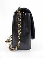 Chanel Black Lambskin Vintage Diana Classic Flap Bag GHW