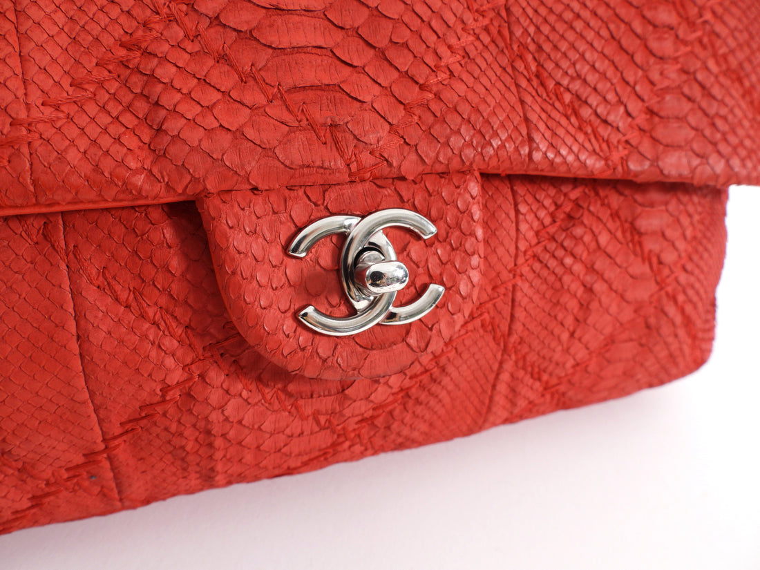 Red Chanel Python Chanel Red Python East West Ultimate Stitch Flap Bag – I MISS YOU VINTAGE