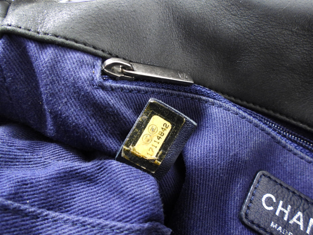 Chanel Black Leather New Bubble Quilt Flap Bag - RHW