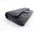 Chanel Black Lambskin Quilted Leather CC Flap Continental Wallet