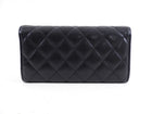 Chanel Black Lambskin Quilted Leather CC Flap Continental Wallet