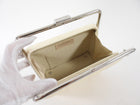 Chanel Cream Quilted Leather Metal Bar Frame Box Bag