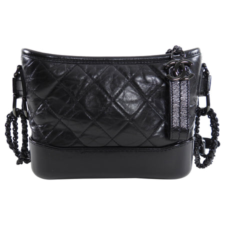 Chanel Gabrielle So Black Small Crossbody Chain Bag